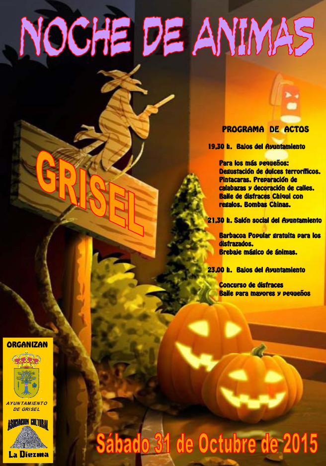 Cartel Noche Animas Grisel 2015