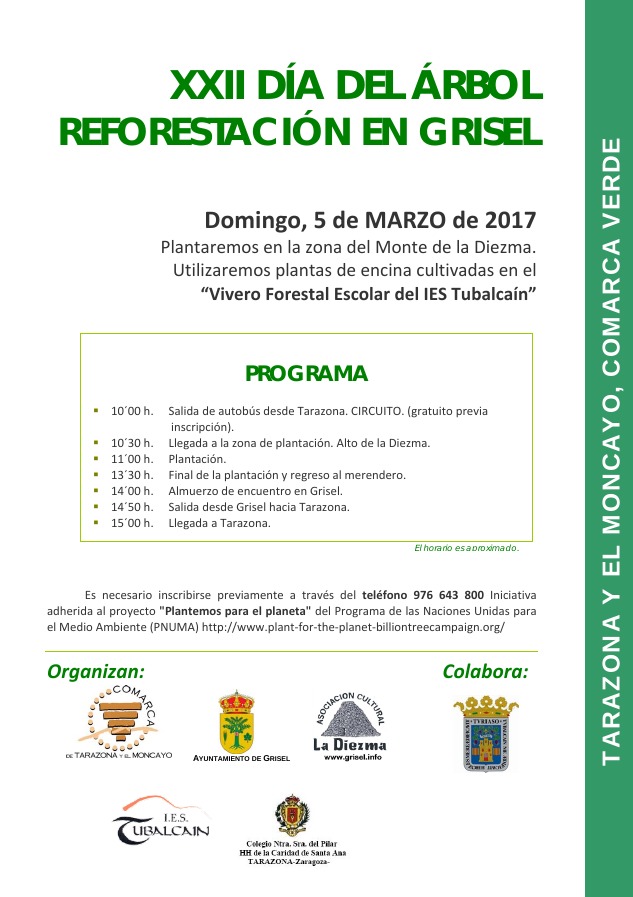 CARTEL PLANTACION GRISEL 2017