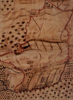 1791. MAPA DE LA ZIEZMA O PEADA DE GRISEL. ARCHIVO DE LA CATEDRAL DE TARAZONA (Foto: Joaquín Marco)